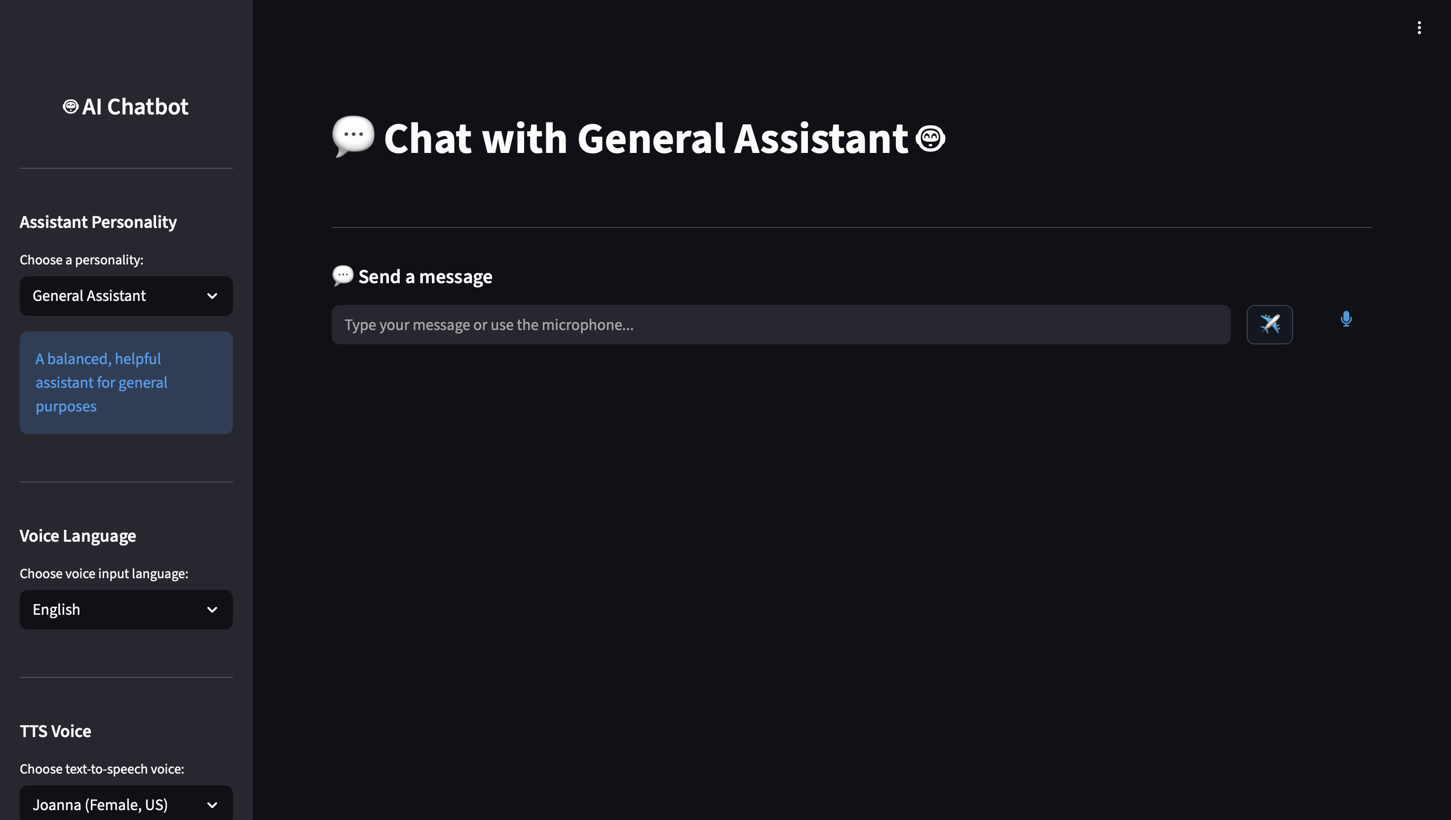Voice AI Assistant Screenshot